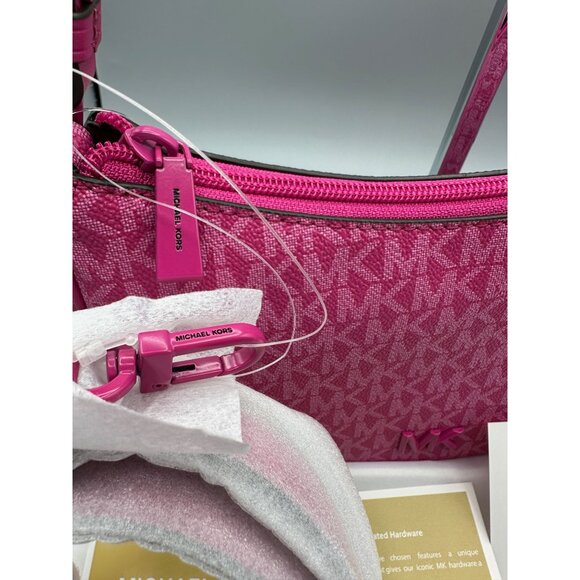 Michael Kors Small Kayla Wild Berry Convertible Pouchette Shoulder Crossbody NWT - Picture 4 of 10